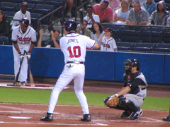 chipper jones batting turner field